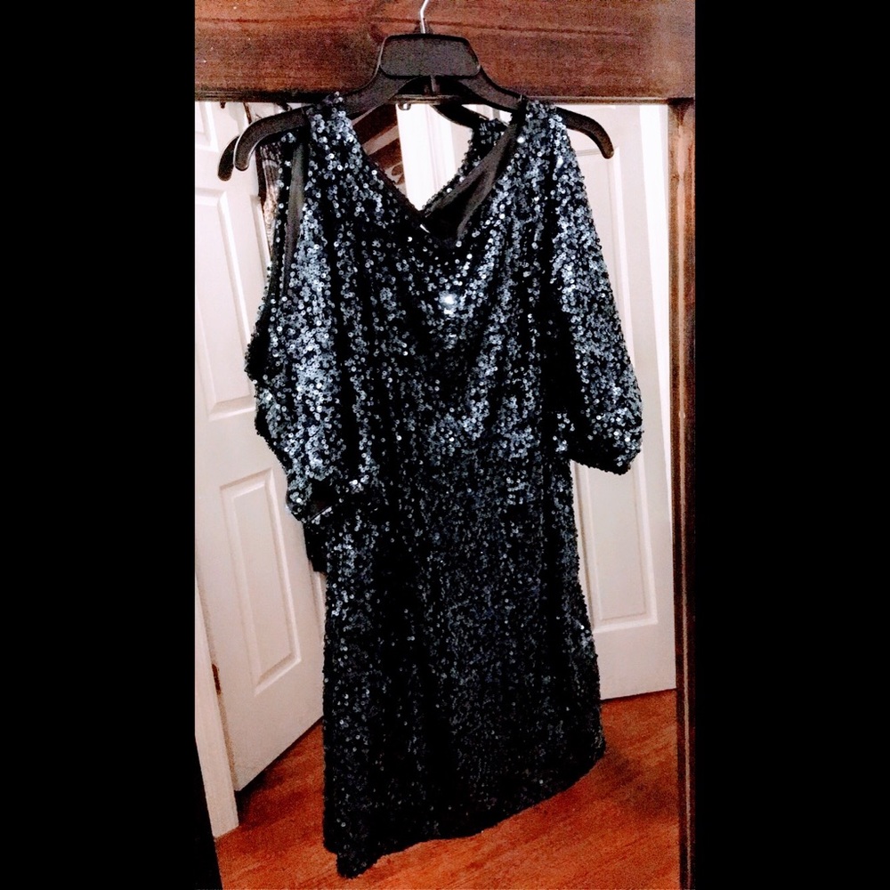 Cachet Blue Sequin Dress